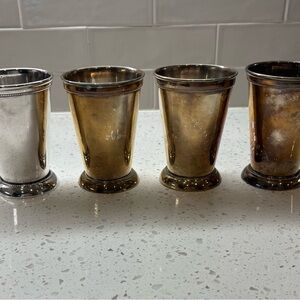 Set of 4 Vintage TOWLE Silver Mint Julep Cups